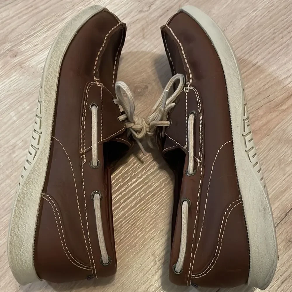 Nunn Bush Brown Top Sider Casual Memory Foam Classic Slip On Size 9.5